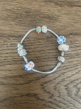 Silver Pandora Charm Bracelet